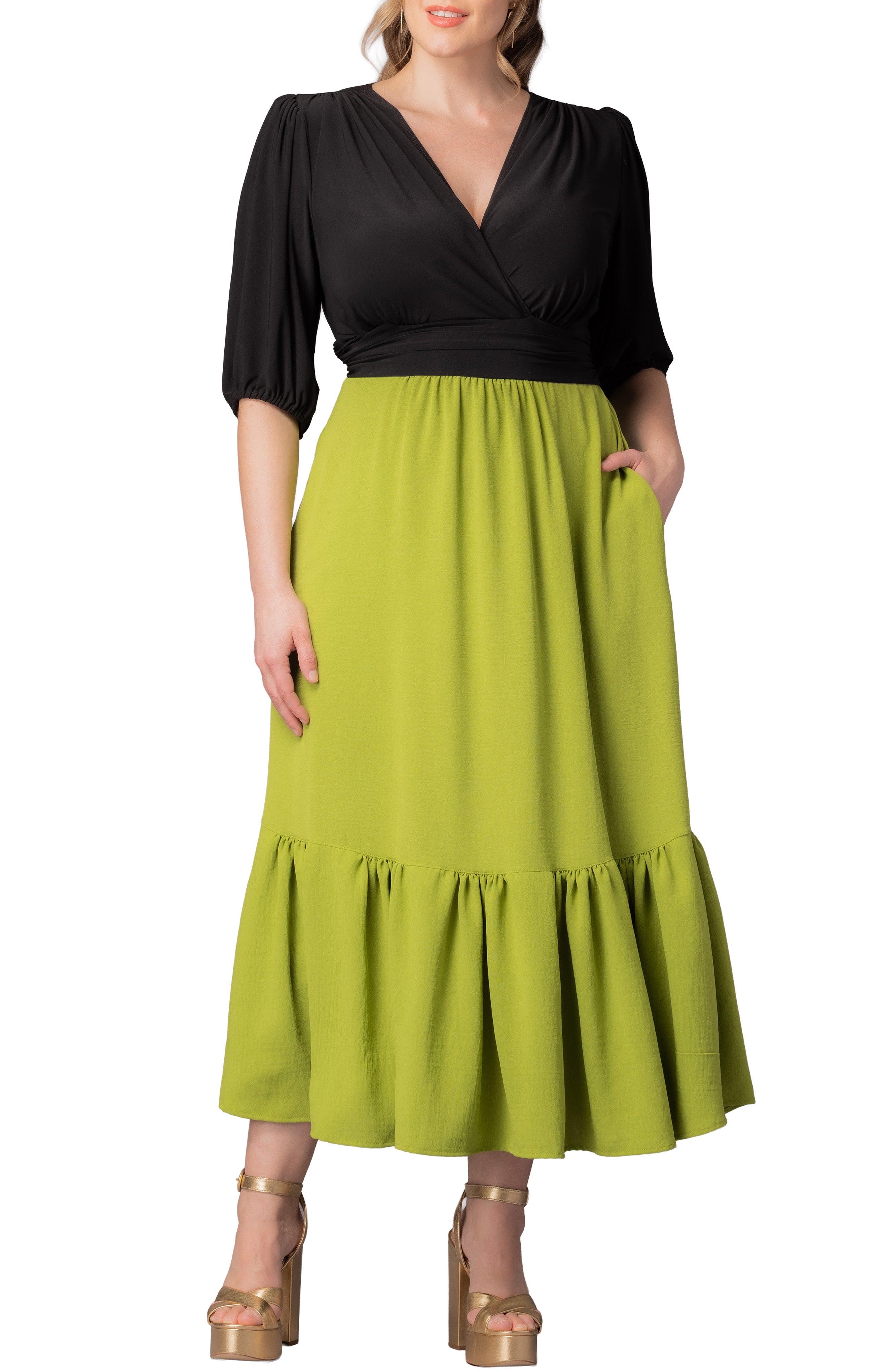 Danica Maxi Dress - Limelight - Plus Dressbarn Danica Maxi Dress - Limelight - Plus Dressbarn