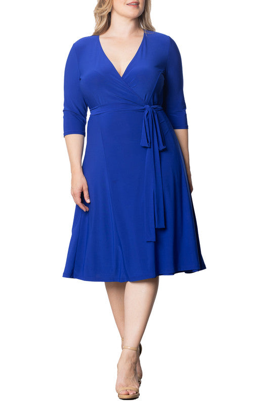 Kiyonna Essential Wrap Dress - Black Noir Kiyonna Essential Wrap Dress - Black Noir
