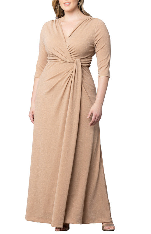 champagne color plus size dress Neutral Champagne Bridesmaid Dress Shiny Satin Size Small