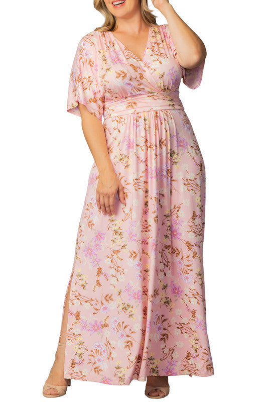 peach pink maxi dress Ariel