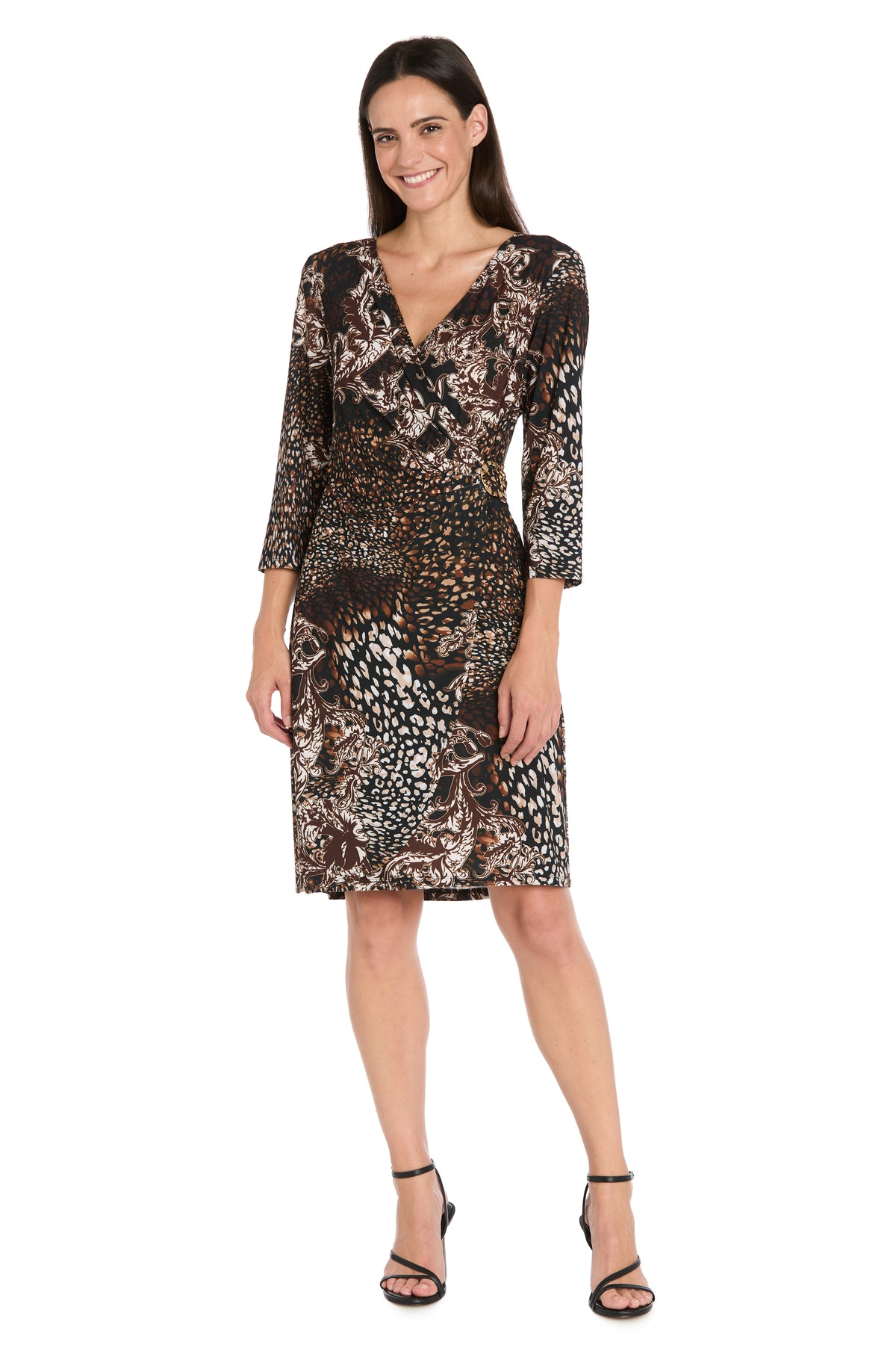 jersey wrap dress Jersey wrap dress in brown - Tory Burch