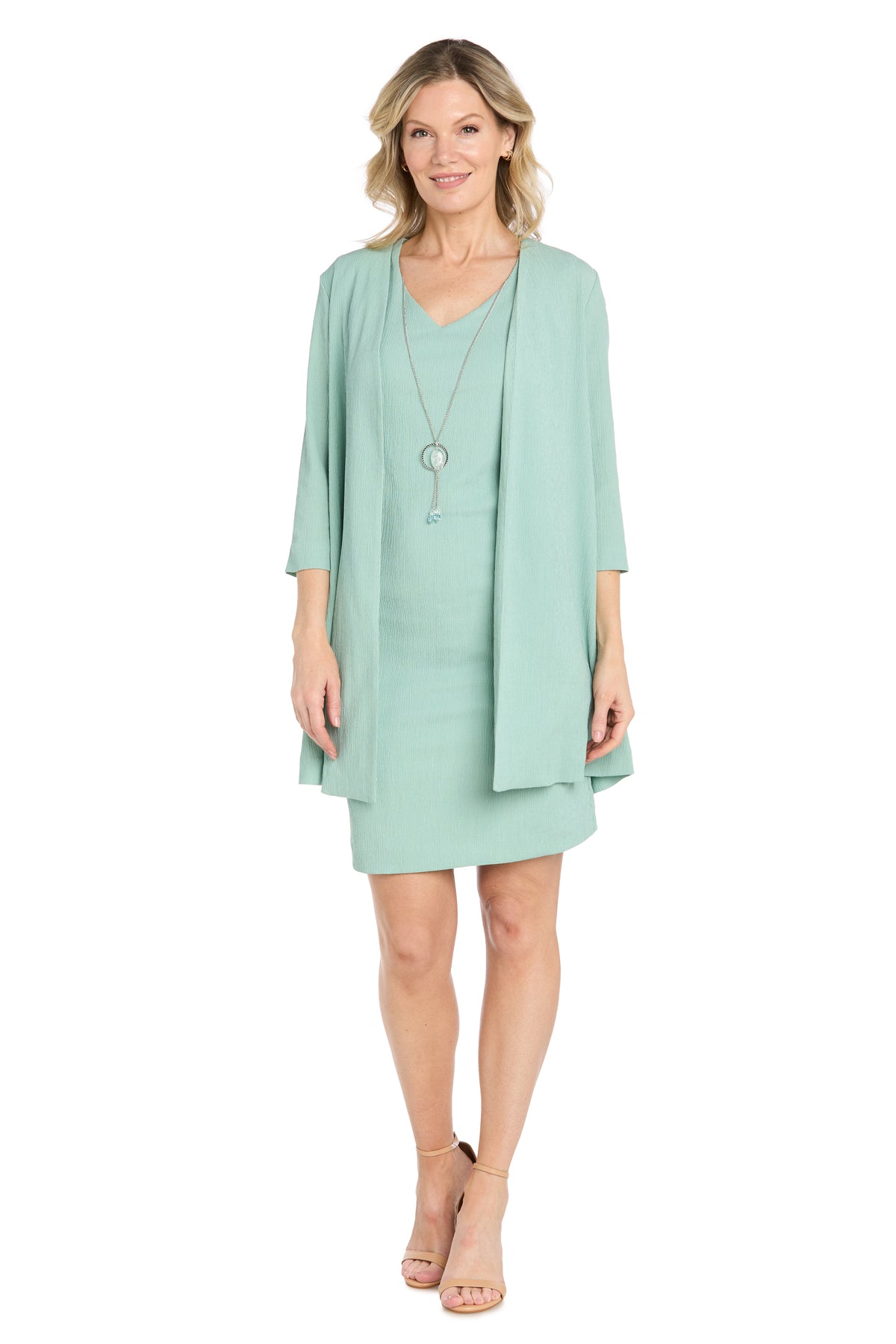 R & M Richards Women's Solid Ity Jacket Dress, Sage, 10 R & M Richards Women's Solid Ity Jacket Dress, Sage, 10