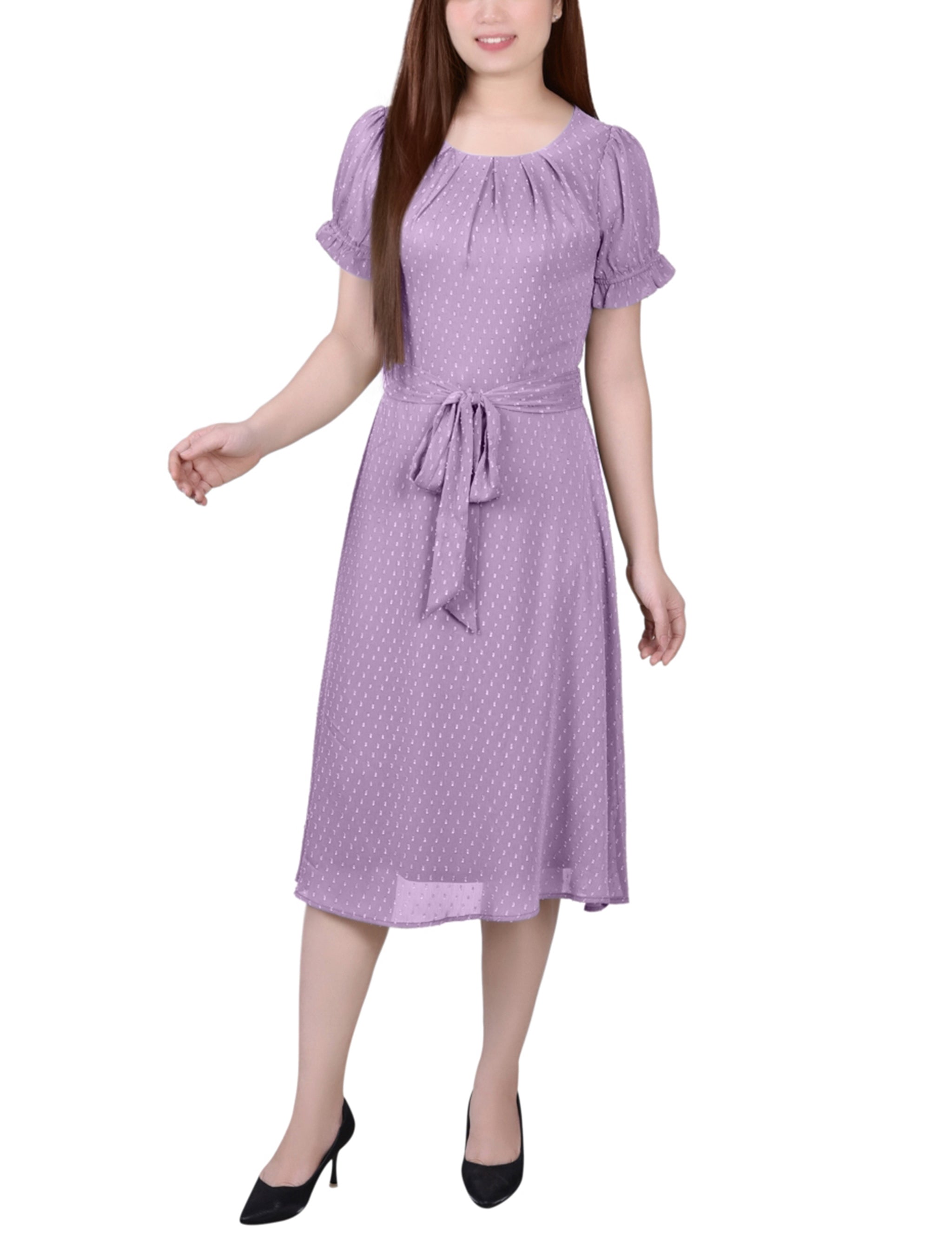 orchid color dress short Petrichor Crystal-Embellished Orchid Petal Mini Dress