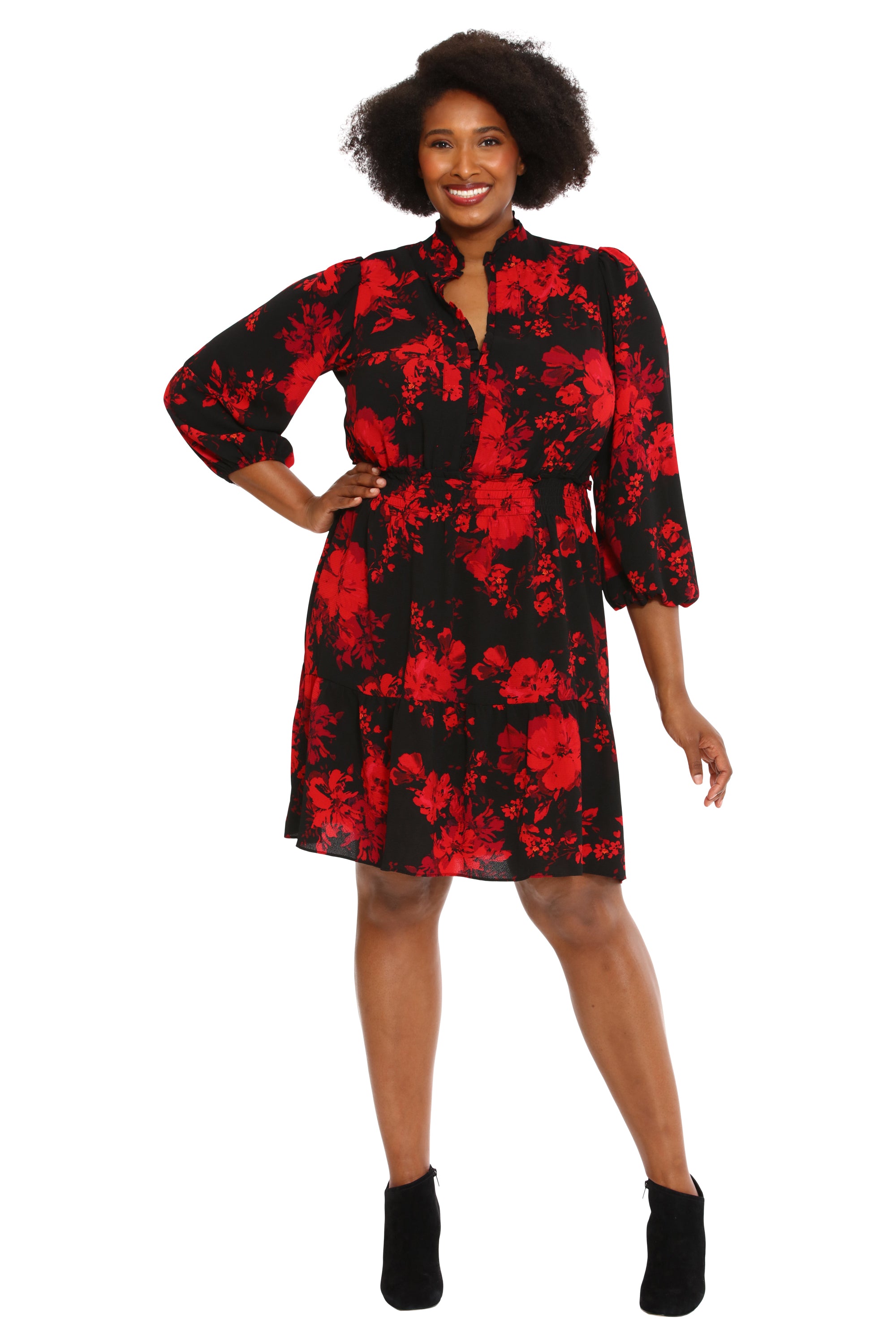 floral shirt dress plus size