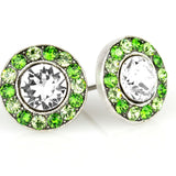 Green Hues Halo Stud Earrings - DressbarnEarrings