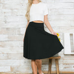 High Waisted Flattering Midi Skirt - DressbarnSkirts