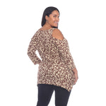 Leopard Cold Shoulder Tunic - Plus - DressbarnShirts & Blouses