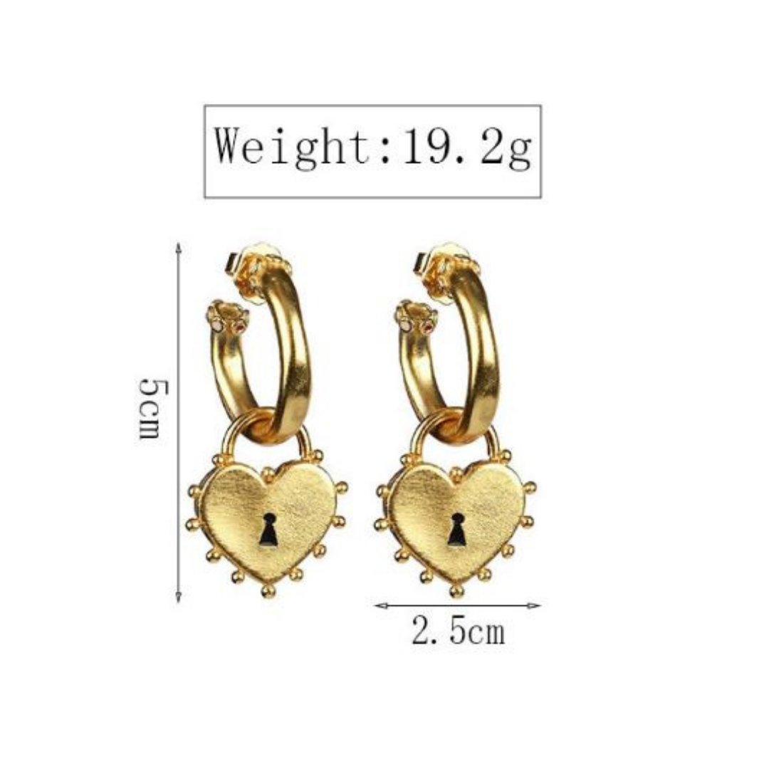 Locked Heart Earrings - DressbarnEarrings