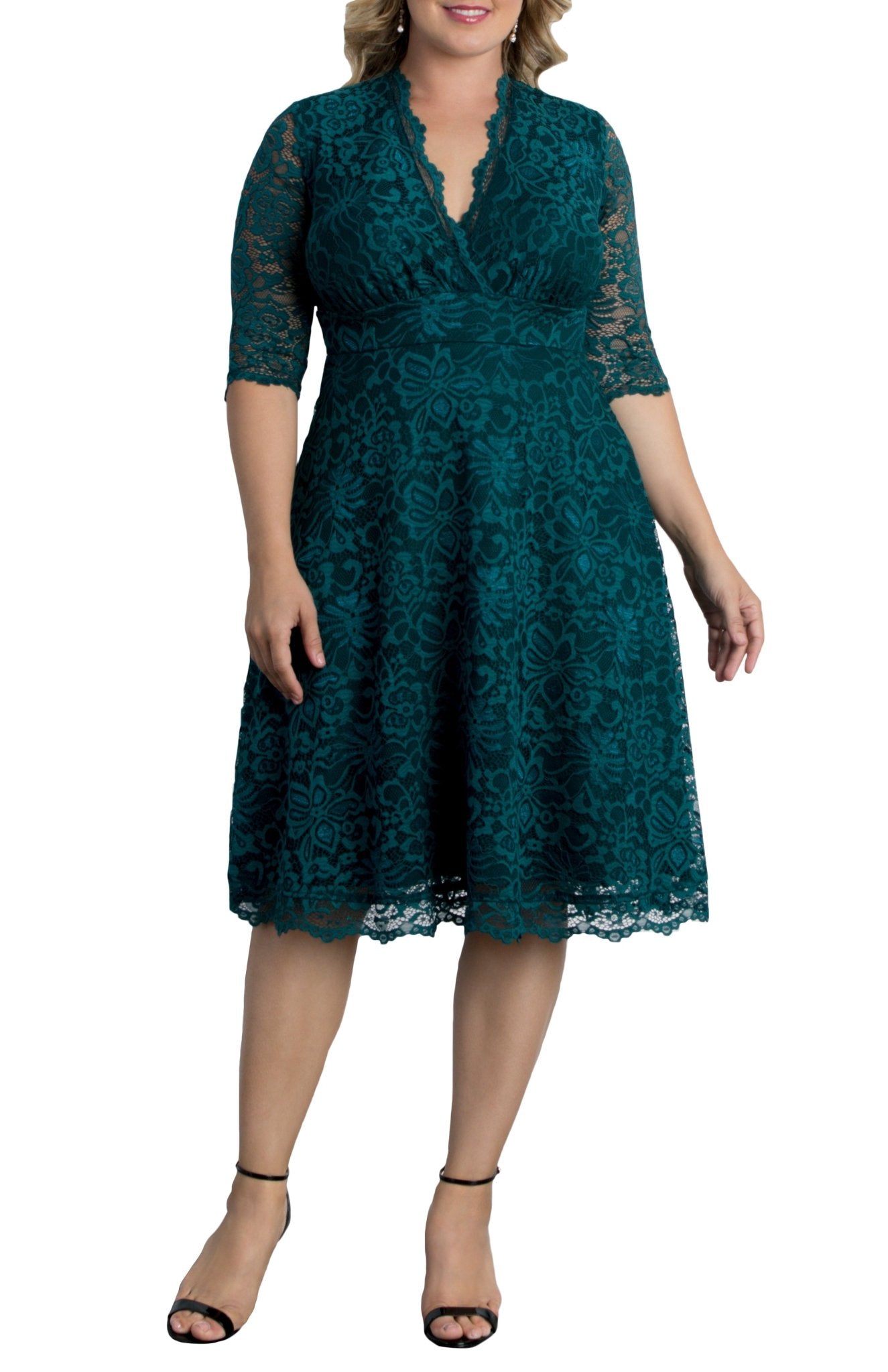 Mademoiselle Lace Cocktail Dress Plus