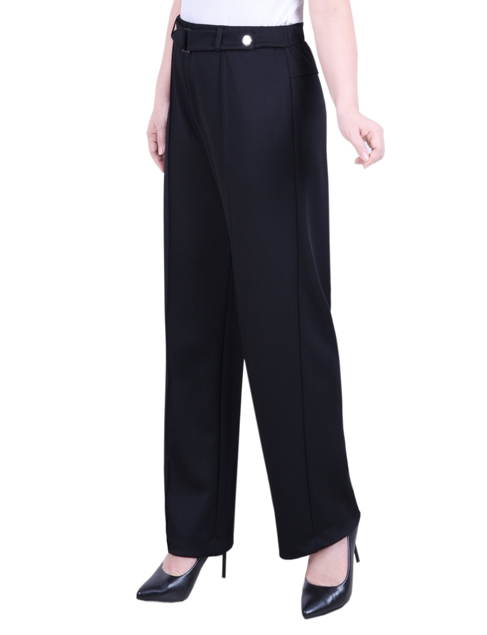 NY Collection Full Length Scuba Crepe Pants - Petite - DressbarnPants