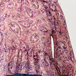 Printed Mallory Long Sleeve Top - DressbarnShirts & Blouses