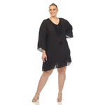 PS Sheer Embroidered Knee Length Cover Up Dress - DressbarnSwimwear