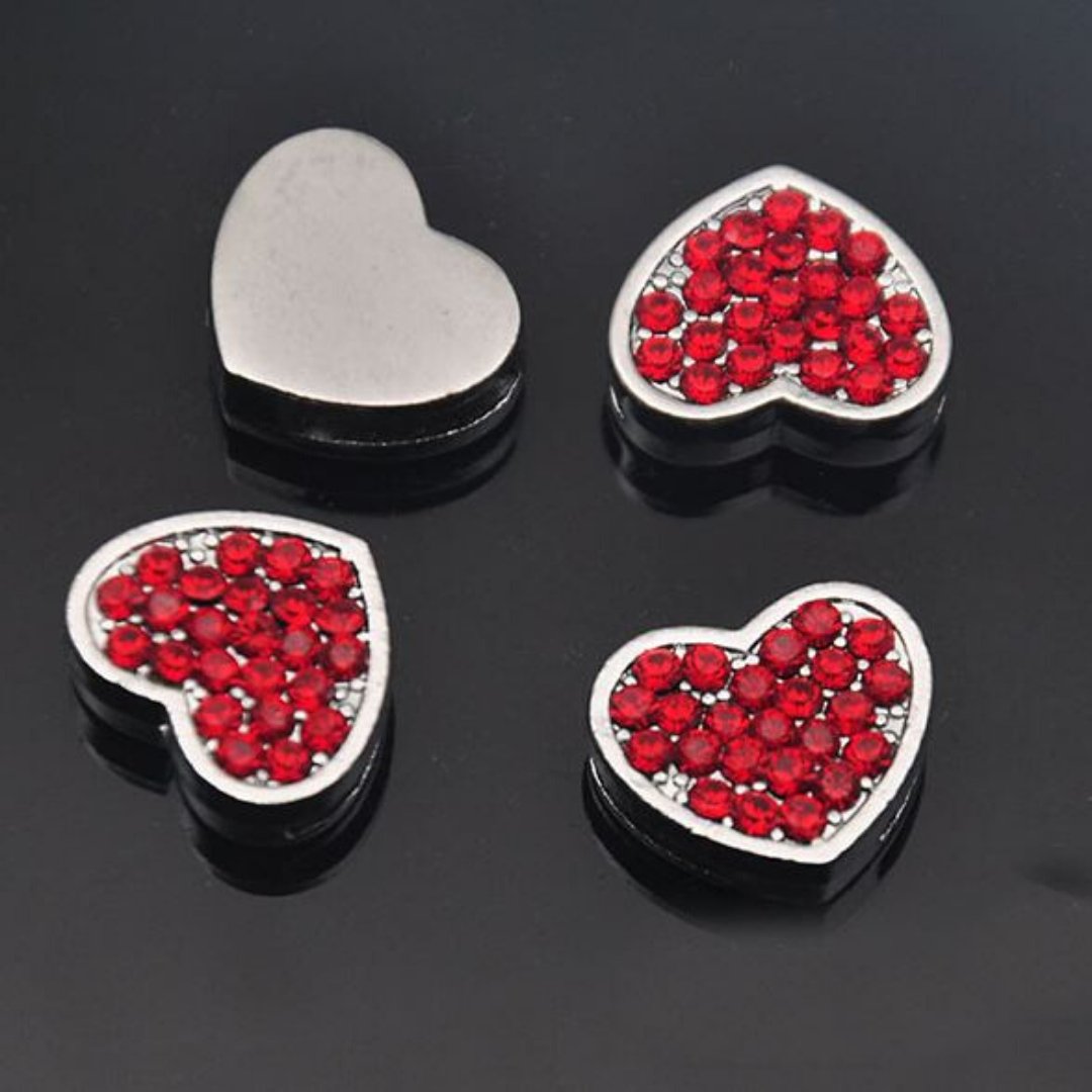 Red Pave Heart -Silver Charms - DressbarnCharms & Pendants