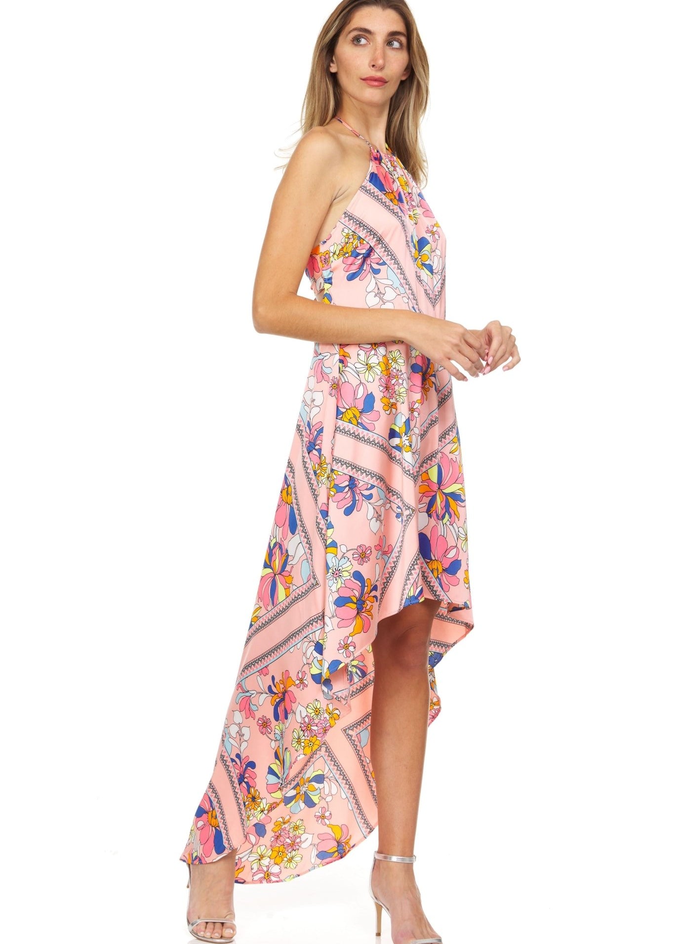 Scarf Print Hi-low Maxi Dress - DressbarnDresses