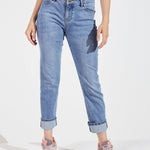 Signature Girlfriend 5 Pocket Jeans With Selvedge Cuff - DressbarnClothing