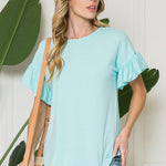 Soft Ruffle Sleeve Top - DressbarnShirts & Blouses