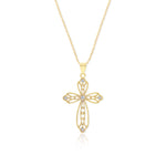 Softly Curved Cross Necklace Pendant - DressbarnNecklaces