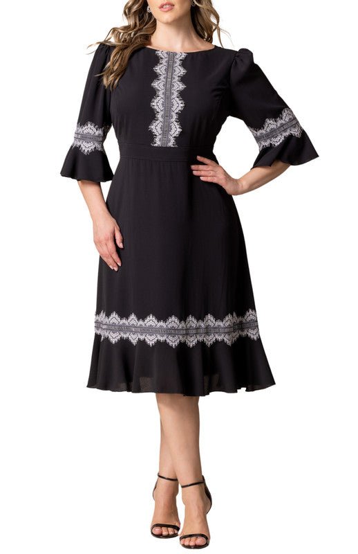 Villa Lace Trim Cocktail Dress