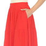 Women's Pleated Tiered Maxi Skirt - DressbarnSkirts