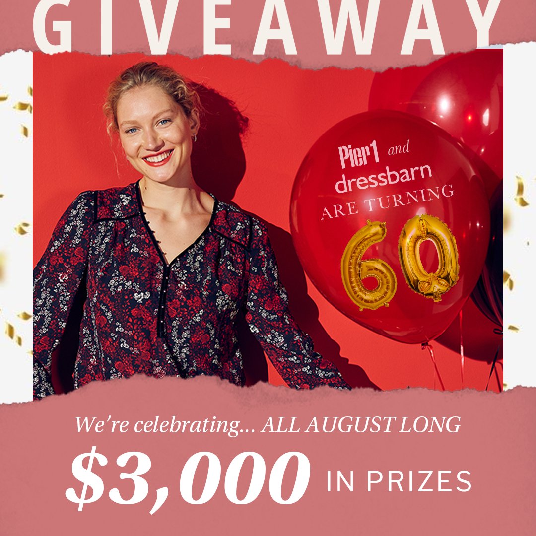 Pier 1/Dress Barn $3000 in Prizes Gift Card Sweepstakes Official Rules - Dressbarn