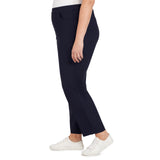Alfred Dunner Plus Classic Allure Fit Proportioned Pant with Elastic Comfort Waistband Short Length