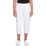 Alfred Dunner Super Stretch Denim Fringe Capri Pant - Plus