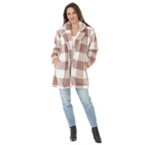 Women's Buffalo Plaid Plush Coat