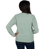Alfred Dunner Cable Pullover Chenille Sweater - Sage - Petite