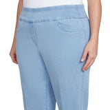 Alfred Dunner Women's Super Stretch Mid- Rise Average Length Pant - Plus
