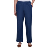 Alfred Dunner Classic All-Around Elastic Waistband Denim Pant Short Length