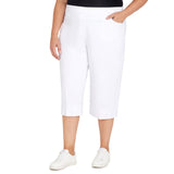 Alfred Dunner Women's Allure Stretch Clamdigger Pant - Plus