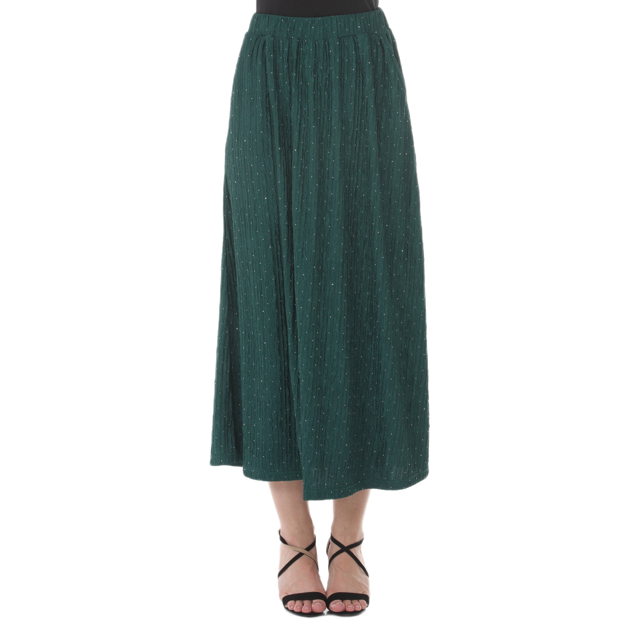 Women's Rhinestone Embellished A-Line Maxi Skirt