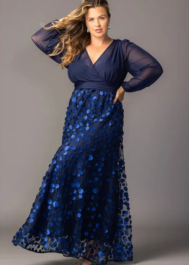 dress barn evening gowns Dress Barn Collections Metalic Blue Size 4 Cocktail Formal Gown Evening Prom