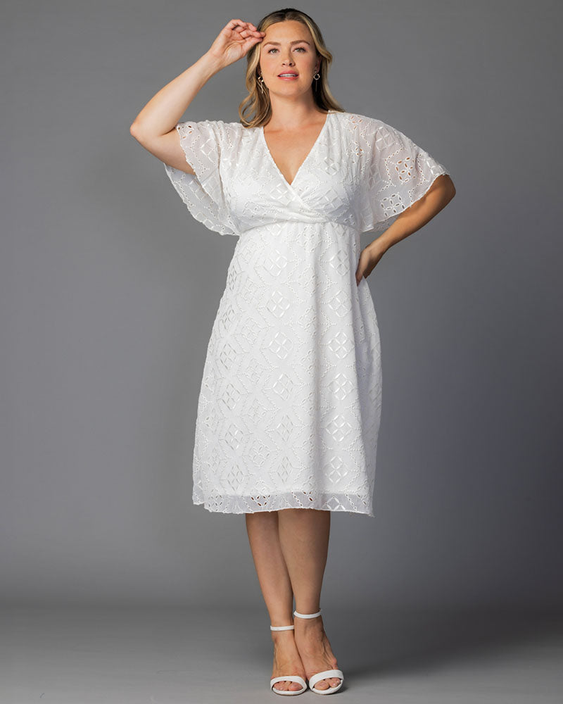Kiyonna Plus Size Heavenly A-Line Midi Cocktail Dress