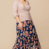 Isla Tiered Mesh Maxi Skirt - Plus