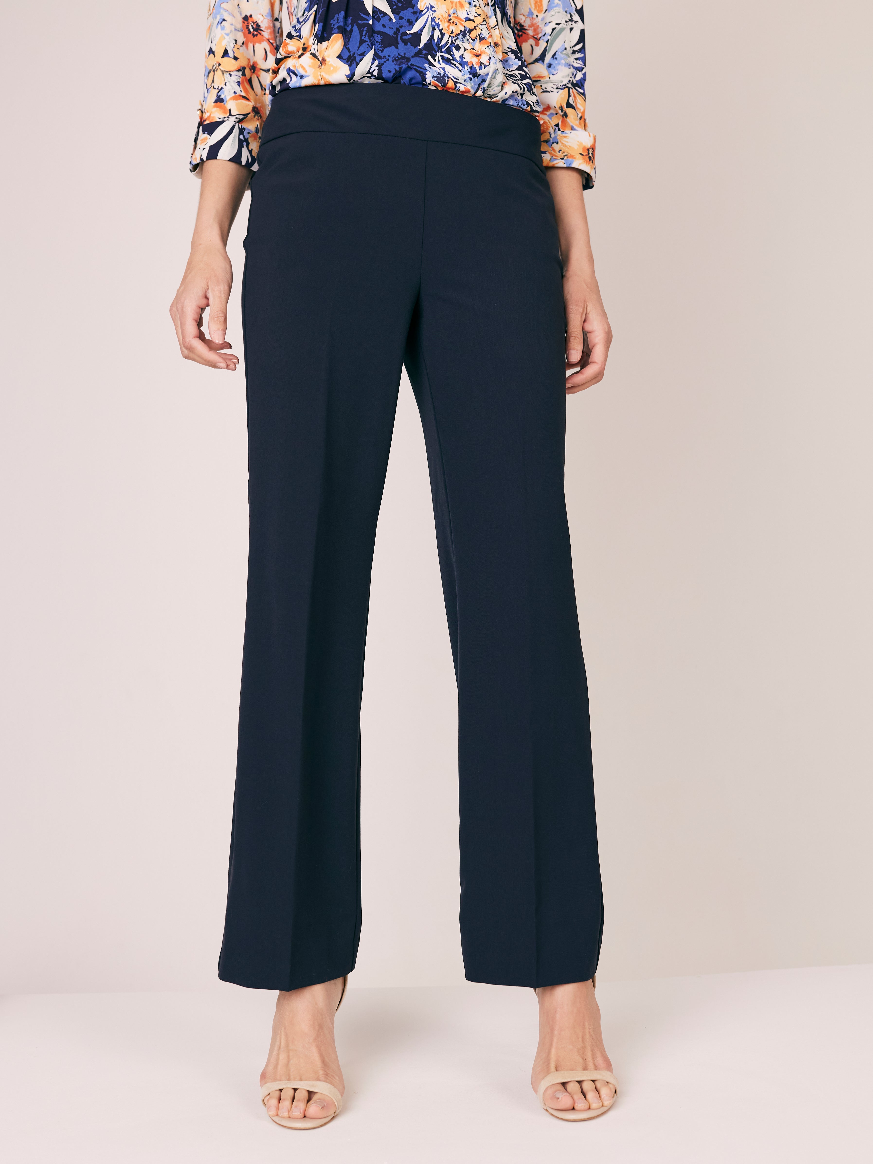 Roz & Ali Secret Agent Pull On Tummy Control Pants Navy / 10 / Tall