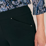 Roz & Ali™ Secret Agent Pull On Tummy Control Pants Cateye Pockets with Rivets, Tall Length Plus