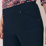 Roz & Ali™ Secret Agent Pull On Tummy Control Pants Cateye Pockets with Rivets, Tall Length Plus