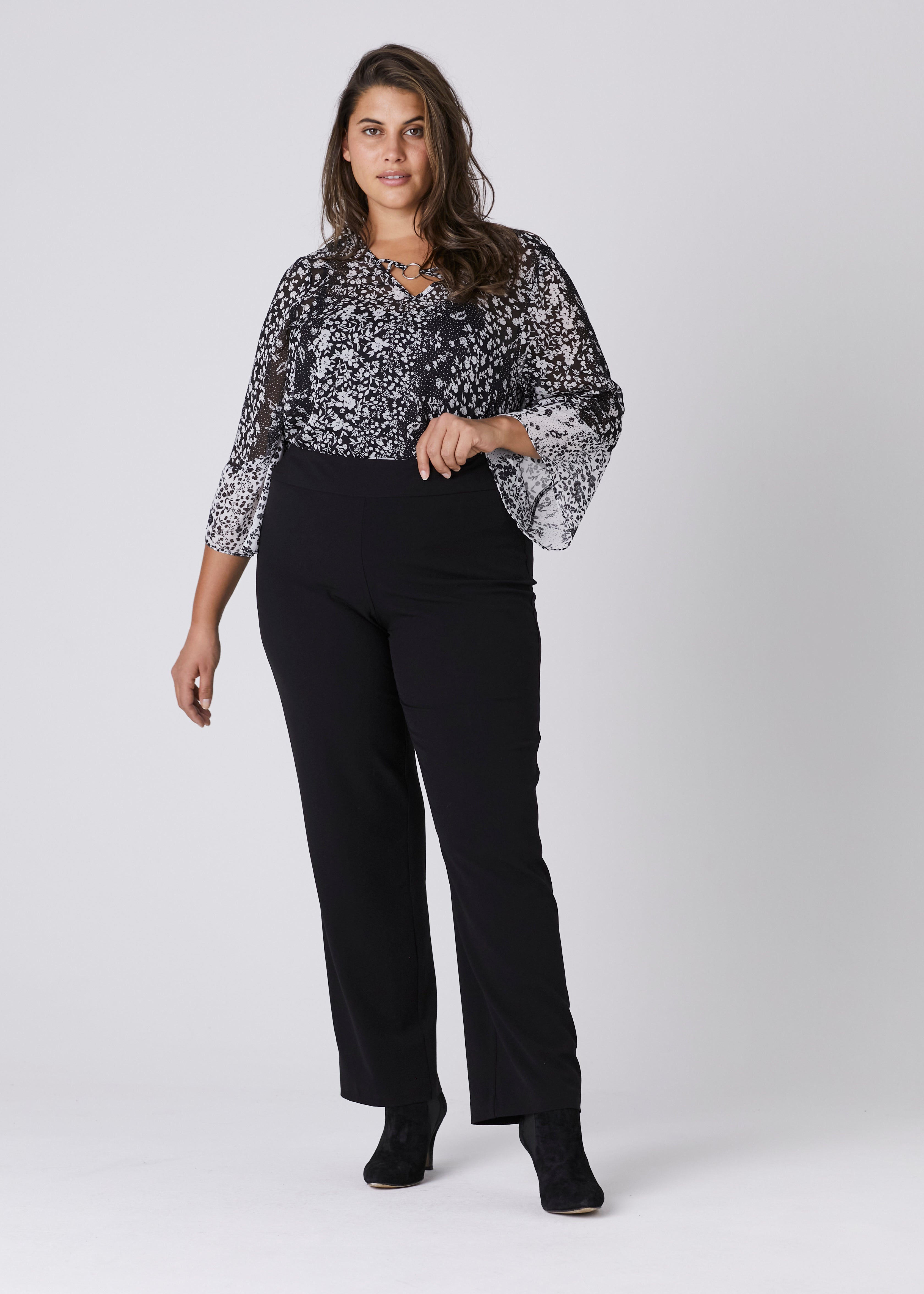 Roz & Ali™ Secret Agent Pull On Tummy Control Pants, Short Length Plus