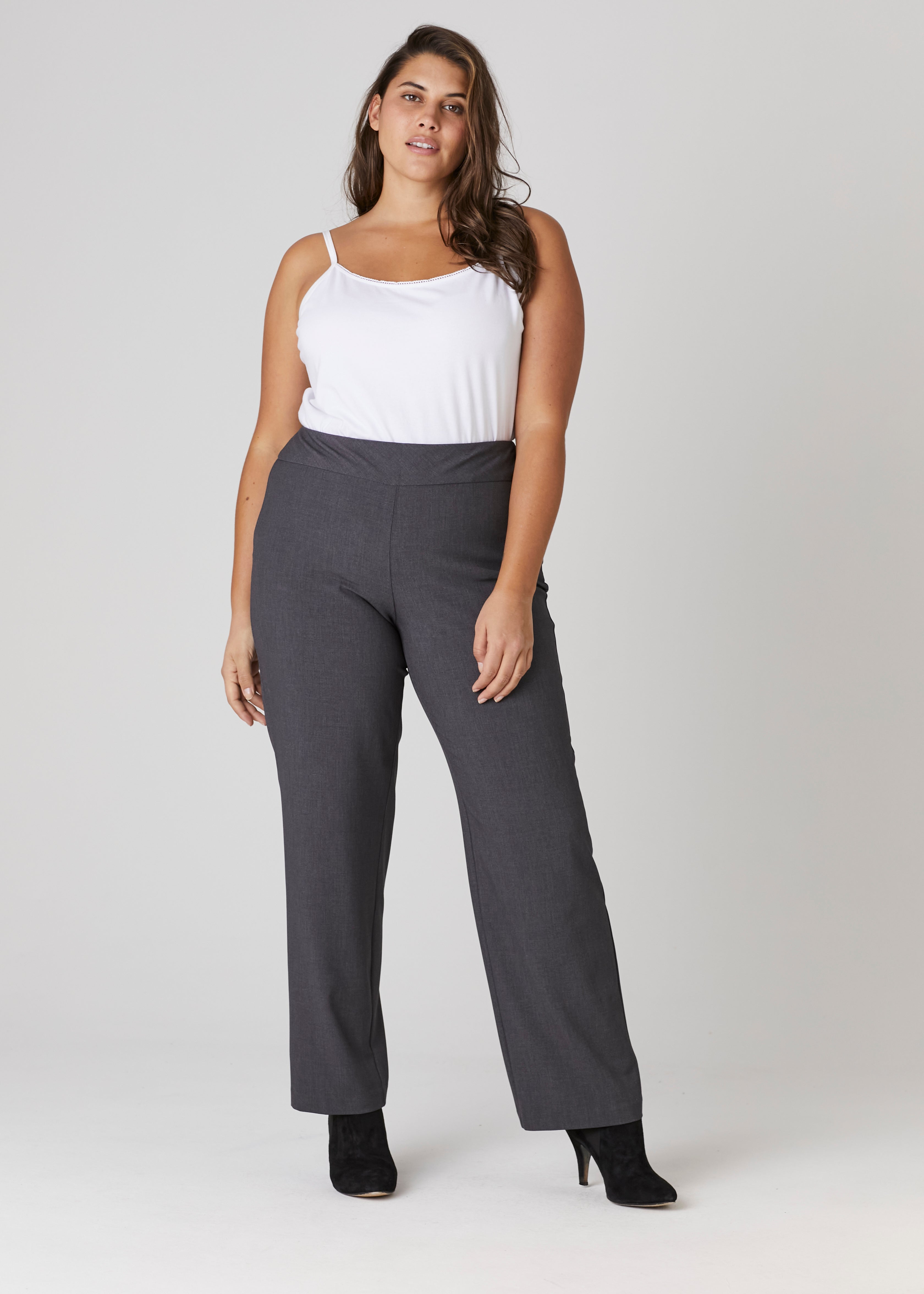 Roz & Ali™ Secret Agent Pull On Tummy Control Pants, Short Length Plus
