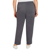 Alfred Dunner Plus Classic Allure Fit Proportioned Pant with Elastic Comfort Waistband Average Length