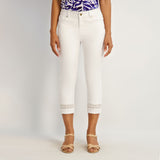 Westport Signature Crochet Capri in White