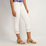 Westport Signature Crochet Capri in White