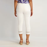 Westport Signature Crochet Capri in White