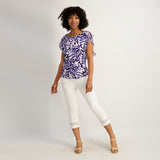 Westport Signature Crochet Capri in White