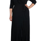 Maritime Maxi Dress - Black Noir - Plus