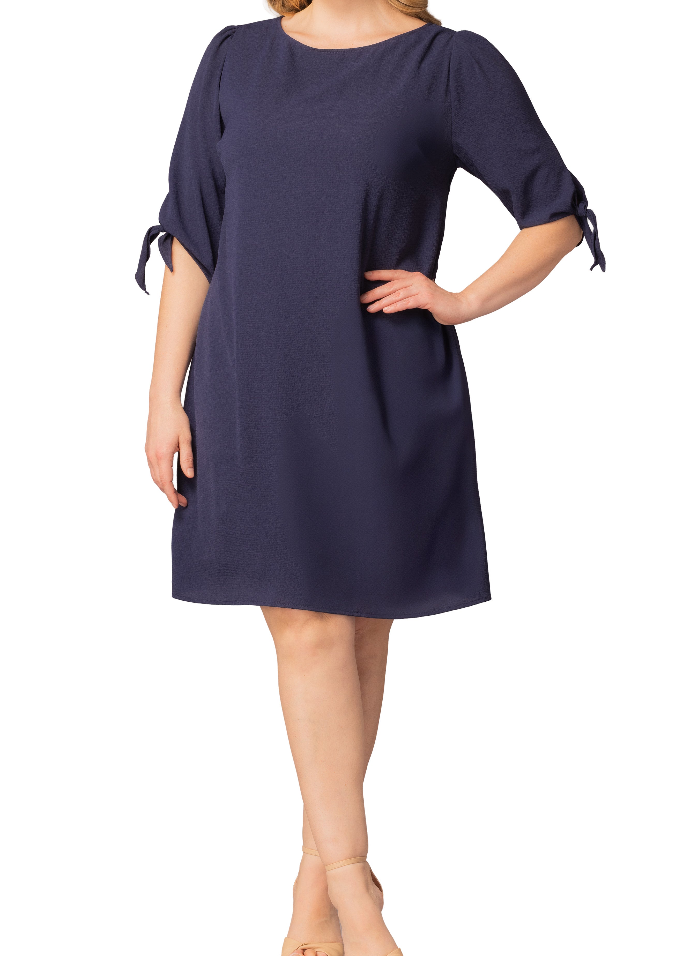 shift dress with sleeves Women's Cloud Gauze Short-Sleeve lightweight sun protective fabric It Goes On Black Shift