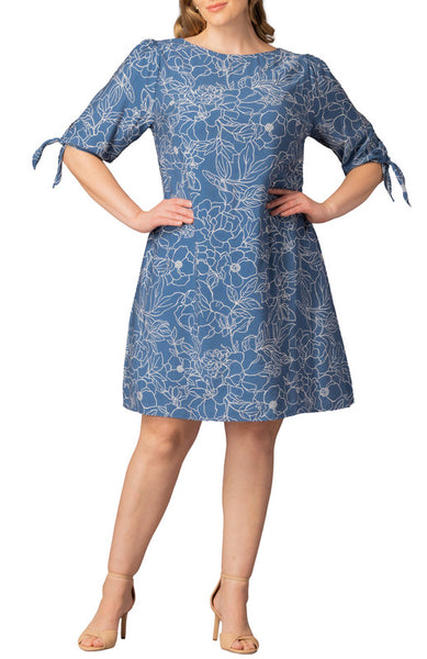 Manhattan Shift Dress - Blue Floral