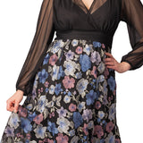 Isabella Embroidered Mesh Gown - Floral Frolic - Plus