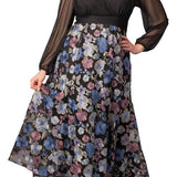Isabella Embroidered Mesh Gown - Floral Frolic - Plus